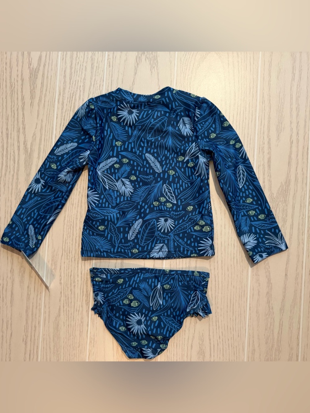 Carter’s Toddler Girl 2T‎ Tropical Fish Rash Guard Swim Set 2PC NWT - Picture 9 of 10